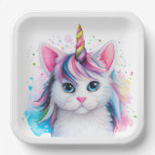 Unicorn Kitten Pappteller (Vorderseite)