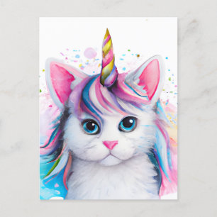 Unicorn Kitten Postkarte