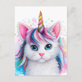 Unicorn Kitten Postkarte (Vorderseite)