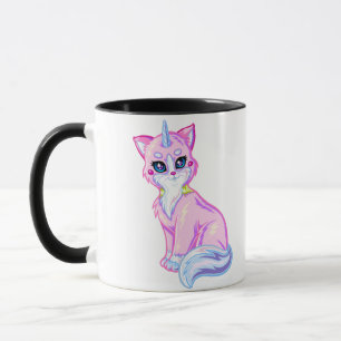 Unicorn Kitten Rainbow Tasse