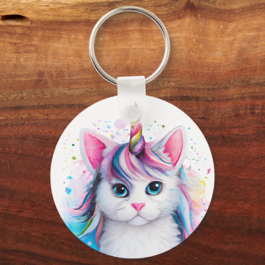 Unicorn Kitten Schlüsselanhänger (Vorderseite)