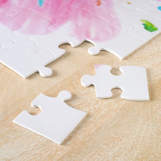 Unicorn Kitten Wasserfarbe Puzzle (Seite)