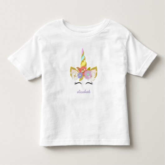 Unicorn Kleinkind Ruffle T-Shirt (Vorderseite)