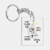 Unicorn - KnochiART Schlüsselanhänger (Vorderseite links)