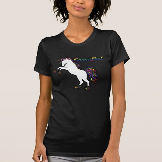 Unicorn kornifiziert und benutzerdefinierbar T-Shirt (Vorderseite)
