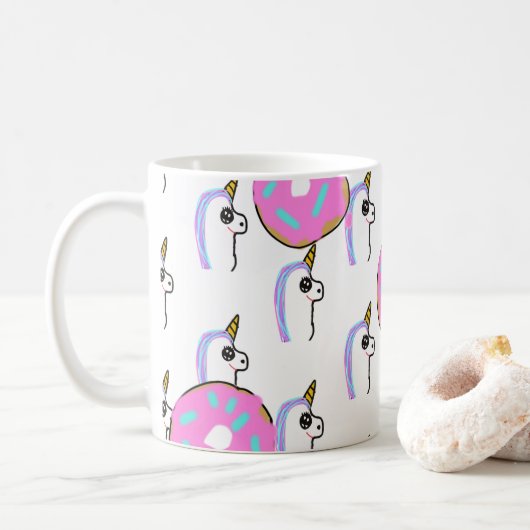 Unicorn-Krapfen-Kaffee-Tee-Tasse Kaffeetasse (Mit Donut)
