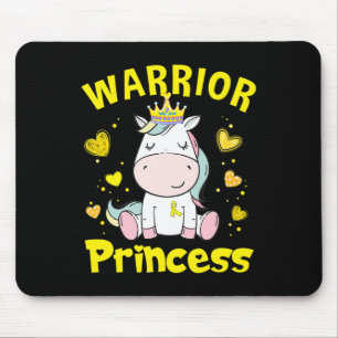 Unicorn-Kriegerprinzessin-Kinderkrebsvorwarzen Mousepad