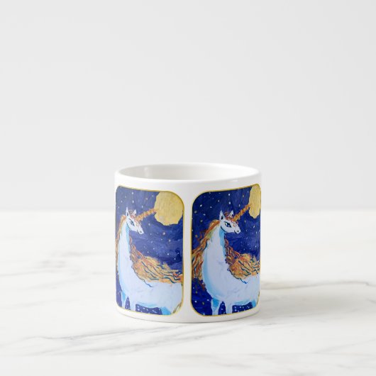 Unicorn "Kunst von Kindern" Espressotasse (Vorderseite)