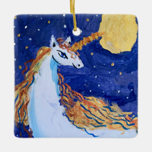 Unicorn "Kunst von Kindern" Keramikornament