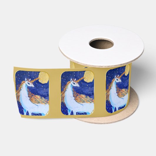 Unicorn "Kunst von Kindern" Satinband (Spule)