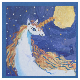 Unicorn "Kunst von Kindern" Stoff
