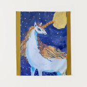 Unicorn "Kunst von Kindern" Wandteppich (Vorderseite)