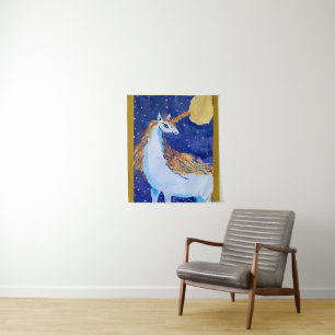 Unicorn "Kunst von Kindern" Wandteppich