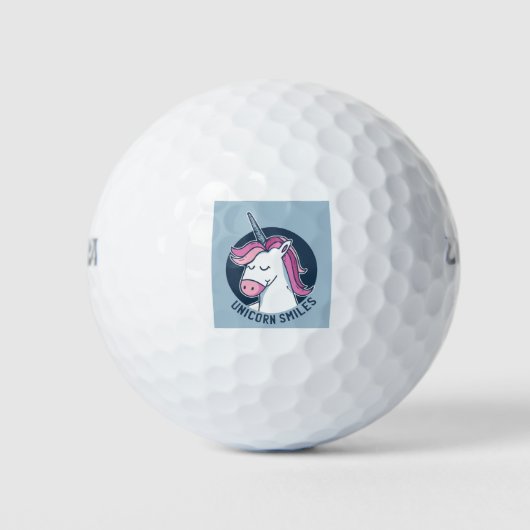Unicorn Lächeln Golfball (Vorderseite)
