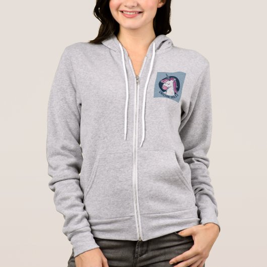 Unicorn Lächeln Hoodie (Vorderseite)