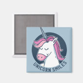 Unicorn Lächeln Magnet (Vorderseite/Rückseite)