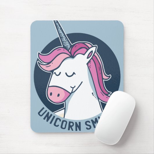 Unicorn Lächeln Mousepad (Mit Mouse)