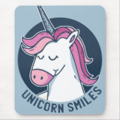 Unicorn Lächeln Mousepad (Vorne)