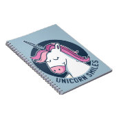 Unicorn Lächeln Notizblock (Rechte Seite)