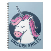 Unicorn Lächeln Notizblock (Vorderseite)