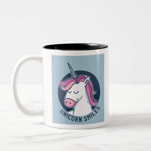 Unicorn Lächeln Zweifarbige Tasse (Links)