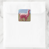 Unicorn-Lama-Aufkleber Quadratischer Aufkleber (Tasche)
