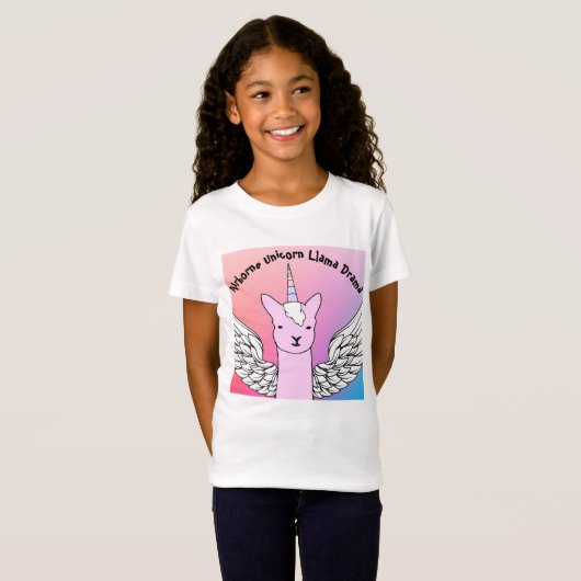 Unicorn-Lama-T - Shirt für Mädchen (Vorne ganz)