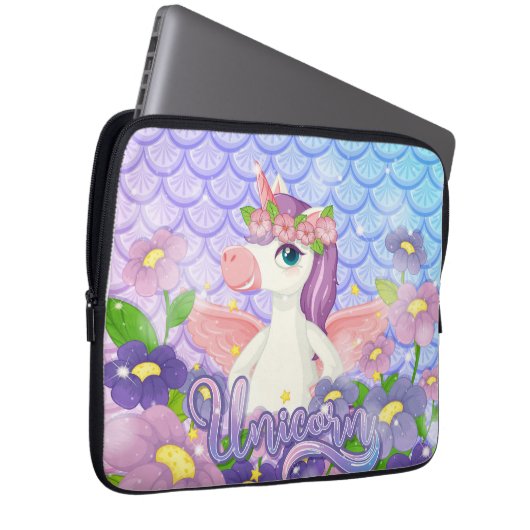 Unicorn Laptop Sleeve (Vorne Rechts)