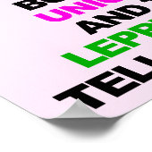 Unicorn Leprechaun Funny Poster Sign (Ecke)