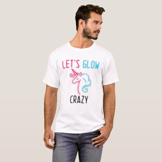 Unicorn Let's glühen Crazy Niedlich Sister Rainbow T-Shirt (Vorne ganz)
