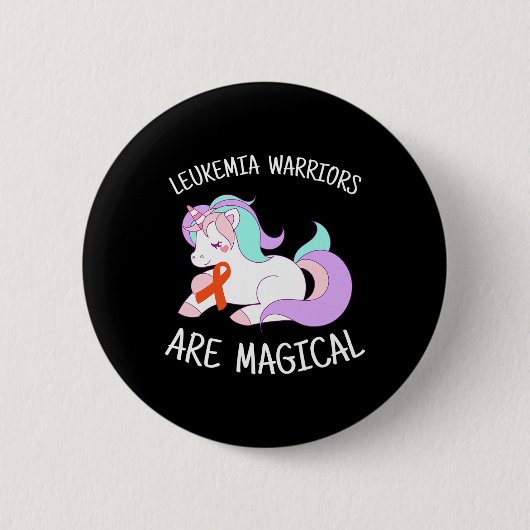 Unicorn Leukemia Awareness Gift Button (Vorderseite)