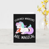 Unicorn Leukemia Awareness Gift Karte (Gelbe Blume)