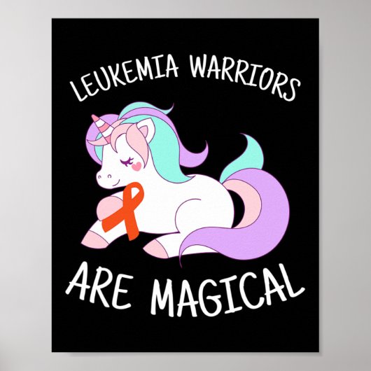 Unicorn Leukemia Awareness Gift Poster (Vorne)