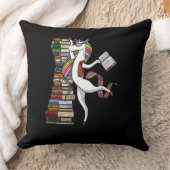 Unicorn Librarian Magical Book Reading Nerd Kissen (Decke)