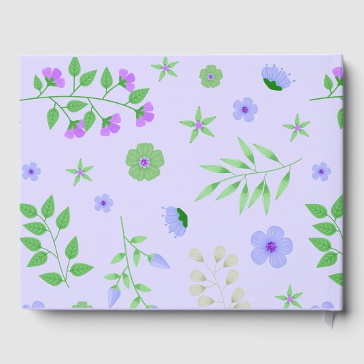 Unicorn Lila Glitzer Personalisiert Babydusche Gästebuch (Rückseite)