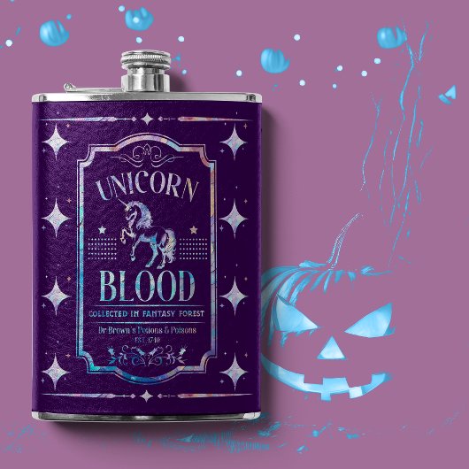 Unicorn Lila Iridescent Flachmann