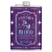 Unicorn Lila Iridescent Flachmann (Vorderseite)