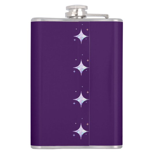 Unicorn Lila Iridescent Flachmann (Rückseite)