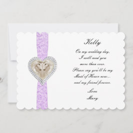 Unicorn Lila Lace Wedding Trauzeugin Card Einladung