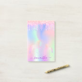 Unicorn lila Mädchen Post-it Klebezettel (Auf Schreibtisch)