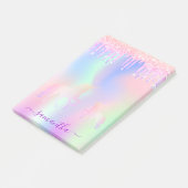 Unicorn lila Mädchen Post-it Klebezettel (angewinkelt)