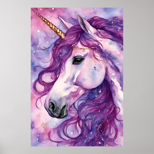 Unicorn Lila Mane Poster (Vorne)