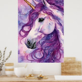 Unicorn Lila Mane Poster (Küche)