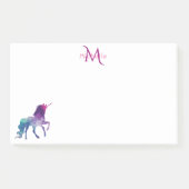 Unicorn lila Monogramm-Mamme Post-it Klebezettel (Vorderseite)