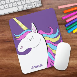 Unicorn Lila Pink Kinder Erwachsene Mousepad