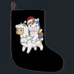 Unicorn Llama Christmas Snow Winter Animals Adult Kleiner Weihnachtsstrumpf<br><div class="desc">The Unicorn rides too christmas on the Lama. Funny animals with ohrs and snow to the holidays. Also funny for Christmas in July. Unicorns are sweet animals and perfect for Christmas.</div>