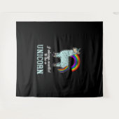 Unicorn Llama Wandteppich (Vorderseite (Horizontal))