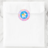 Unicorn Logo-Cartoon Runder Aufkleber (Tasche)