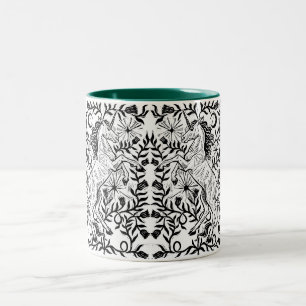 Unicorn Lore Block Print Tasse