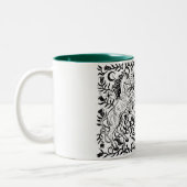 Unicorn Lore Block Print Tasse (Links)